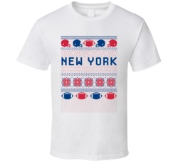 New York Football Ugly Christmas Sweater 8bit Pixel Art Fan T Shirt