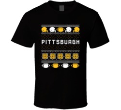 Pittsburgh Football Ugly Christmas Sweater 8bit Pixel Art Fan T Shirt
