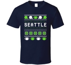 Seattle Football Ugly Christmas Sweater 8bit Pixel Art Fan T Shirt