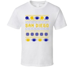 San Diego Football Ugly Christmas Sweater 8bit Pixel Art Fan T Shirt