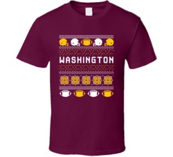 Washington Football Ugly Christmas Sweater 8bit Pixel Art Fan T Shirt