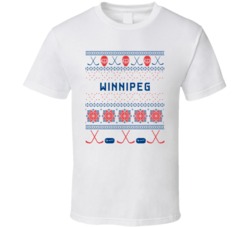 Winnipeg Hockey Ugly Sweater 8bit Pixel Fan T Shirt