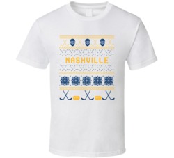 Nashville Hockey Ugly Sweater 8bit Pixel Fan T Shirt