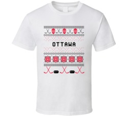 Ottawa Hockey Ugly Sweater 8bit Pixel Fan T Shirt
