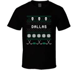 Dallas Hockey Ugly Sweater 8bit Pixel Fan T Shirt