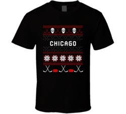 Chicago Hockey Ugly Sweater 8bit Pixel Fan T Shirt Chicago Hockey Ugly Sweater 8bit Pixel Fan T Shirt