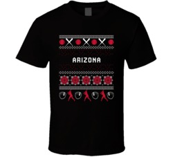 Arizona Baseball Ugly Sweater 8bit Pixel Art Fan T Shirt
