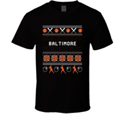 Baltimore Baseball Ugly Sweater 8bit Pixel Art Fan T Shirt