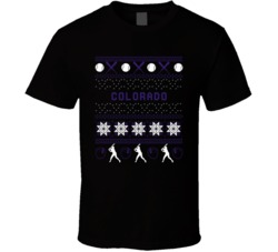 Colorado Baseball Ugly Sweater 8bit Pixel Art Fan T Shirt