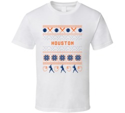 Houston Baseball Ugly Sweater 8bit Pixel Art Fan T Shirt