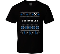 Los Angeles Baseball Ugly Sweater 8bit Pixel Art Fan T Shirt