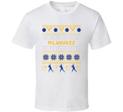 Milwaukee Baseball Ugly Sweater 8bit Pixel Art Fan T Shirt