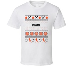 Miami Baseball Ugly Sweater 8bit Pixel Art Fan T Shirt