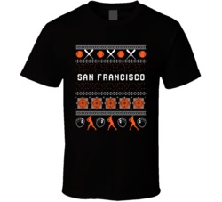 San Francisco Baseball Ugly Sweater 8bit Pixel Art Fan T Shirt
