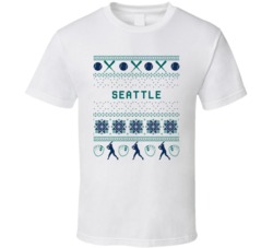 Seattle Baseball Ugly Sweater 8bit Pixel Art Fan T Shirt