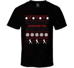 Washington Baseball Ugly Sweater 8bit Pixel Art Fan T Shirt