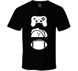 Video Games Tacos And Football Fan T Shirt Video Games Tacos And Football Fan T Shirt