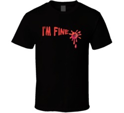 I'm Fine Bullet Wound Halloween Costume T Shirt I'm Fine Bullet Wound Halloween Costume T Shirt