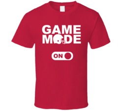 Football Game Mode On Videogame Style Red T Shirt Football Game Mode On Videogame Style Red T Shirt