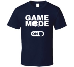 Football Game Mode On Videogame Style Navy T Shirt Football Game Mode On Videogame Style Navy T Shirt