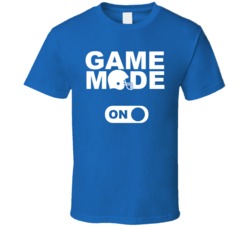 Football Game Mode On Videogame Style Blue T Shirt Football Game Mode On Videogame Style Blue T Shirt