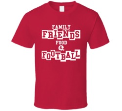 Family Friends Food And Football American Thanksgiving Red T Shirt Family Friends Food And Football American Thanksgiving Red T Shirt