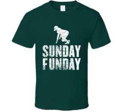 Sunday Funday Football Fan Distressed Green T Shirt Sunday Funday Football Fan Distressed Green T Shirt