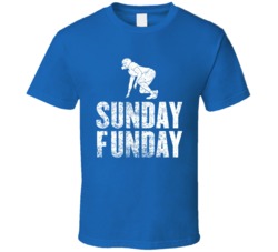 Sunday Funday Football Fan Distressed Blue T Shirt Sunday Funday Football Fan Distressed Blue T Shirt
