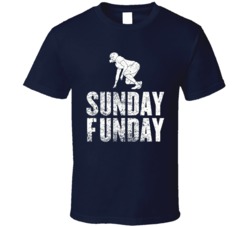 Sunday Funday Football Fan Distressed Navy T Shirt Sunday Funday Football Fan Distressed Navy T Shirt