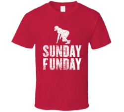 Sunday Funday Football Fan Distressed Red T Shirt Sunday Funday Football Fan Distressed Red T Shirt