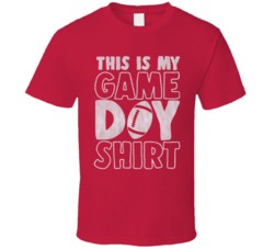 This Is My Game Day Football Jersey Texture Red T Shirt This Is My Game Day Football Jersey Texture Red T Shirt
