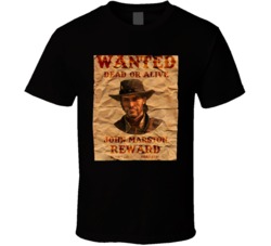 Red Dead Redemtion 2 Wanted Poster Vintage Video Game T Shirt Red Dead Redemtion 2 Wanted Poster Vintage Video Game T Shirt