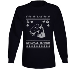 Airedale Terrier Owner Lover Ugly Christmas Sweater Long Sleeve T Shir Airedale Terrier Owner Lover Ugly Christmas Sweater Long Sleeve T Shir