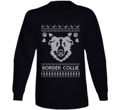 Border Collie Dog Owner Lover Ugly Christmas Sweater Long Sleeve T Shi Border Collie Dog Owner Lover Ugly Christmas Sweater Long Sleeve T Shi