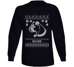 Boxer Dog Owner Lover Ugly Christmas Sweater Long Sleeve T Shirt Boxer Dog Owner Lover Ugly Christmas Sweater Long Sleeve T Shirt