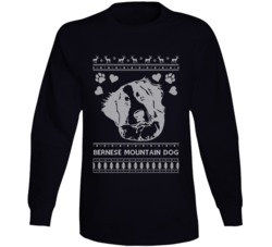 Bernese Mountain Dog Owner Lover Ugly Christmas Sweater Long Sleeve T Bernese Mountain Dog Owner Lover Ugly Christmas Sweater Long Sleeve T