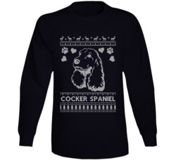 Cocker Spaniel Dog Owner Lover Ugly Christmas Sweater Long Sleeve T Sh Cocker Spaniel Dog Owner Lover Ugly Christmas Sweater Long Sleeve T Sh