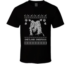 Shetland Sheepdog Dog Owner Lover Ugly Christmas Sweater Long Sleeve T Shetland Sheepdog Dog Owner Lover Ugly Christmas Sweater Long Sleeve T