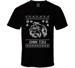 Shih Tzu Dog Owner Lover Ugly Christmas Sweater Long Sleeve T Shirt Shih Tzu Dog Owner Lover Ugly Christmas Sweater Long Sleeve T Shirt