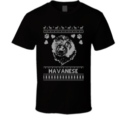 Havanese Dog Owner Lover Ugly Christmas Sweater Long Sleeve T Shirt
