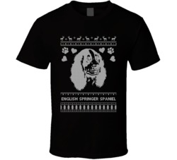 English Springer Spaniel Dog Owner Lover Ugly Christmas Sweater Long S