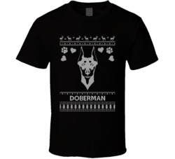 Doberman Dog Owner Lover Ugly Christmas Sweater Long Sleeve T Shirt