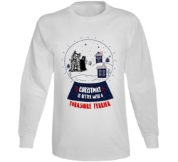 Christmas Is Better With A Yorkshire Terrier Snowglobe Long Sleeve T S