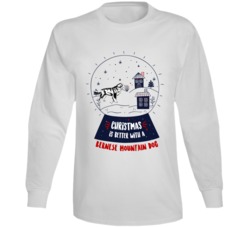 Christmas Is Better With A Bernese Mountain Dog Snowglobe Long Sleeve 