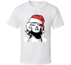 Marilyn Monroe Santa Hat Christmas T Shirt