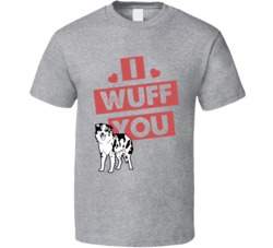 Australian Shepherd I Wuff Love You Pet Owner T Shirt Australian Shepherd I Wuff Love You Pet Owner T Shirt