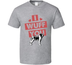 St Bernard I Wuff Love You Pet Owner T Shirt St Bernard I Wuff Love You Pet Owner T Shirt
