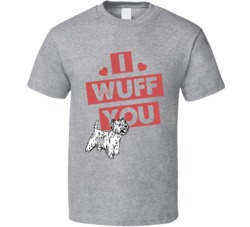 Westie I Wuff Love You Pet Owner T Shirt Westie I Wuff Love You Pet Owner T Shirt