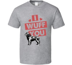Newfoundland I Wuff Love You Pet Owner T Shirt Newfoundland I Wuff Love You Pet Owner T Shirt