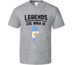 Legends Are Born In Argentina Vintage T Shirt Legends Are Born In Argentina Vintage T Shirt